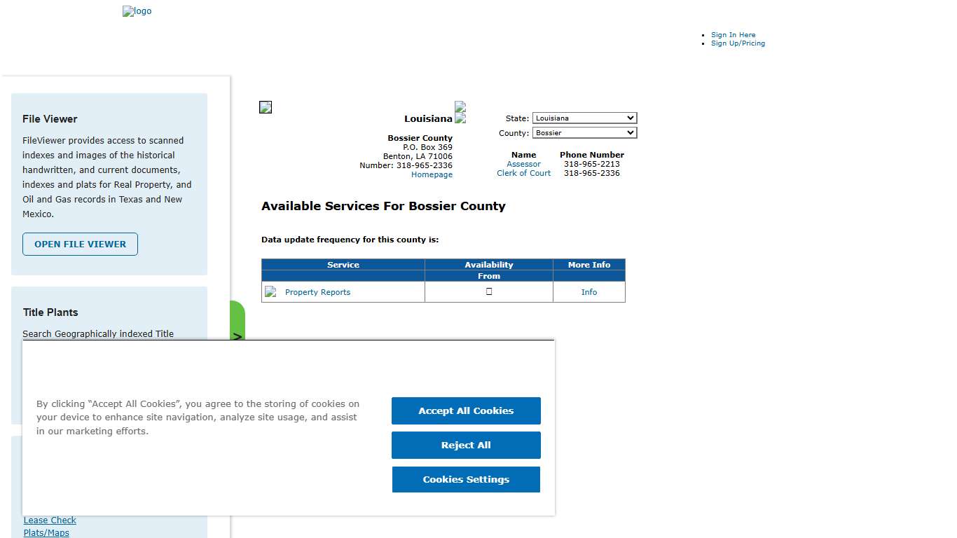 Search Bossier County Public Property Records Online | CourthouseDirect.com